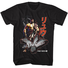 STREET FIGHTER RYU GRAFITTI S T-Shirt in Black