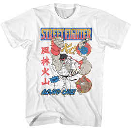 STREET FIGHTER ROUND ONE COMIC WO S T-Shirt in White