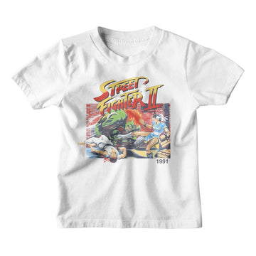 STREET FIGHTER FADED SF2 TODDLER 2T T-Shirt in White