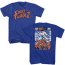 STREET FIGHTER RYU AND SCENES FRONT AND BACK S ***F&B*** T-Shirt in Royal