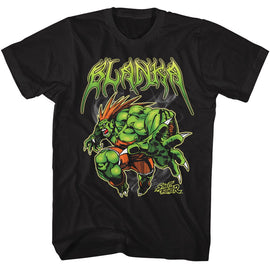 STREET FIGHTER BLANKA METAL S T-Shirt in Black