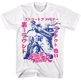 STREET FIGHTER TWO TONE JAPANESE GRAPHICS S T-Shirt in White