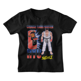 STREET FIGHTER ARCADE RYU TODDLER 2T T-Shirt in Black