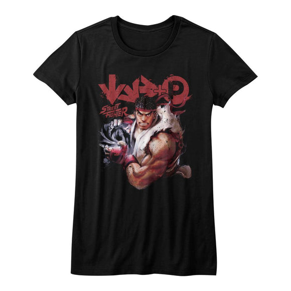 STREET FIGHTER MORE LADIES S T-Shirt in Black