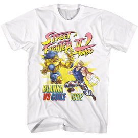 STREET FIGHTER BLANKA VS GUILE 92 S T-Shirt in White