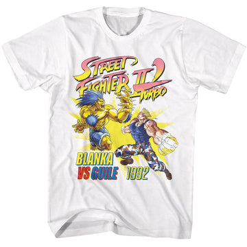 STREET FIGHTER BLANKA VS GUILE 92 S T-Shirt in White