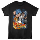 Street Fighter Elemental Ryu Black Adult T-Shirt