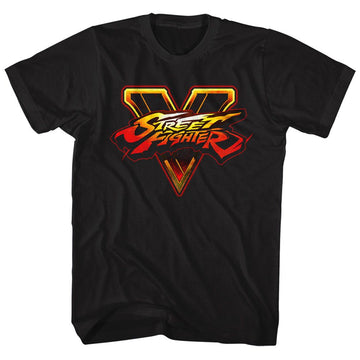 STREET FIGHTER SFV LOGO S T-Shirt in Black