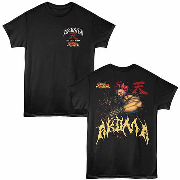 Street Fighter Akuma Demon Black Adult T-Shirt