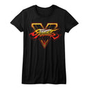 STREET FIGHTER SFV LOGO LADIES S T-Shirt in Black