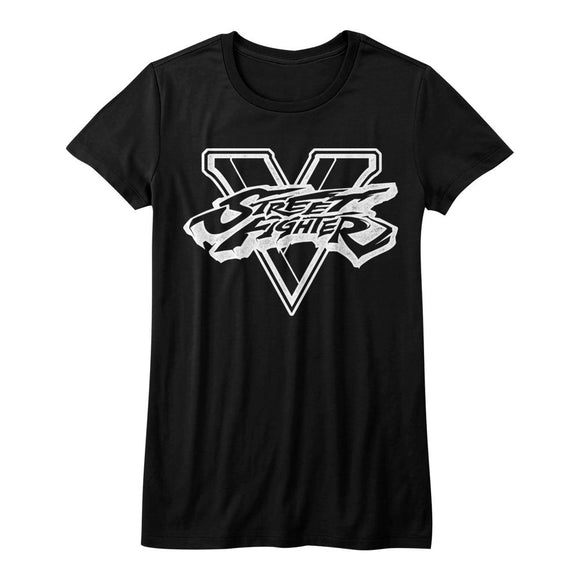 STREET FIGHTER SFV BW LADIES S T-Shirt in Black