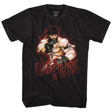 STREET FIGHTER HOT RYU S T-Shirt in Black