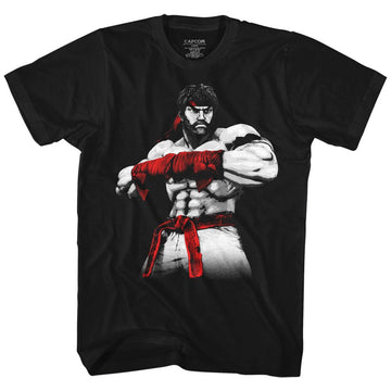 STREET FIGHTER HOT RYU2 S T-Shirt in Black