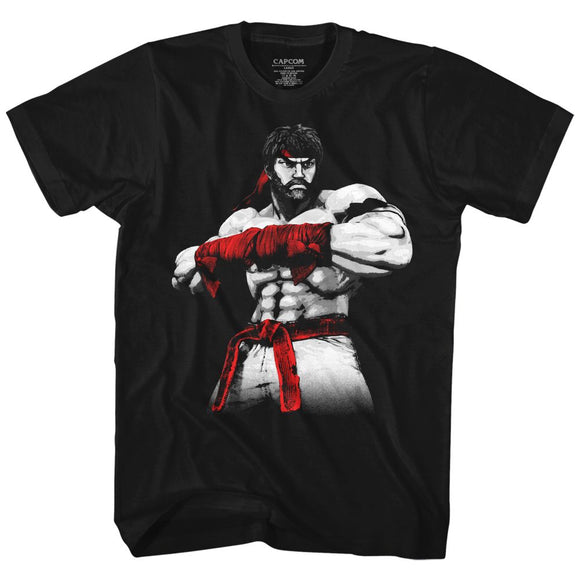 STREET FIGHTER HOT RYU2 S T-Shirt in Black