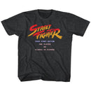 STREET FIGHTER START SCREEN TODDLER 2T T-Shirt in Vintage Smoke