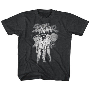 STREET FIGHTER SF ALPHA 3 RYU KEN TODDLER 2T T-Shirt in Vintage Smoke