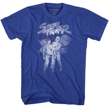 STREET FIGHTER SFK AND R S T-Shirt in Royal
