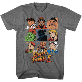 STREET FIGHTER SF2SHDRCAST S T-Shirt in Graphite Heather