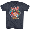 STREET FIGHTER GROUP CIRCLE S T-Shirt in NAVY Heather