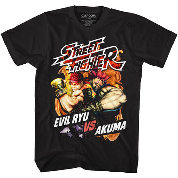 STREET FIGHTER STREET FIRE S T-Shirt in Black