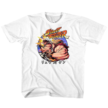 STREET FIGHTER RYU VS KEN YOUTH XS 5 6 T-Shirt in White