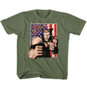 Street Fighter Guile With Flag Youth T-Shirts