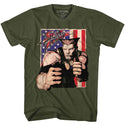 Street Fighter Guile With Flag Adult T-Shirts