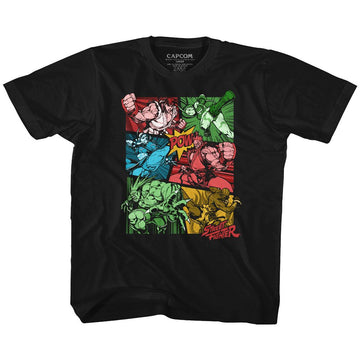 STREET FIGHTER COMIC YOUTH XS 5 6 T-Shirt in Black