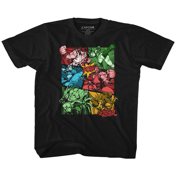 STREET FIGHTER COMIC YOUTH XS 5 6 T-Shirt in Black