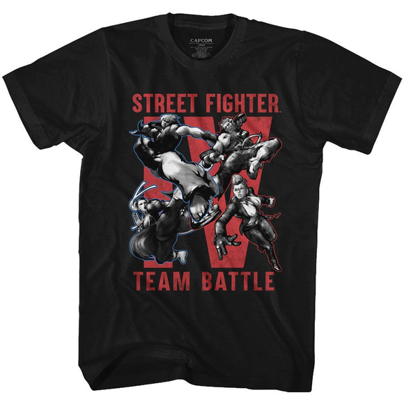 STREET FIGHTER TEAM BATTLE S T-Shirt in Black