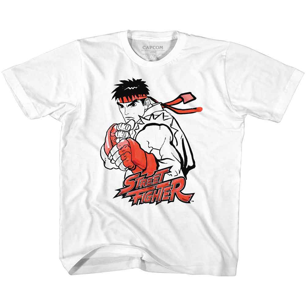 STREET FIGHTER RYU RED TODDLER 2T T-Shirt in White