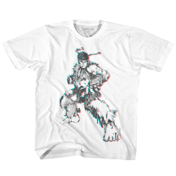 STREET FIGHTER GLITCH FIGHTER TODDLER 2T T-Shirt in White