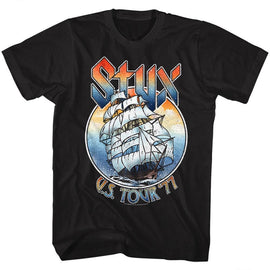 STYX 77TOUR S T-Shirt in Black