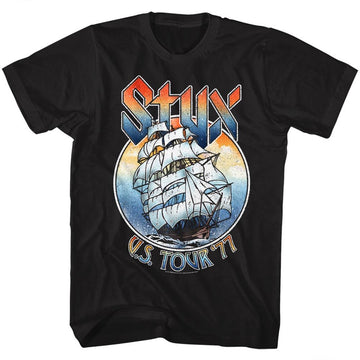 STYX 77TOUR S T-Shirt in Black