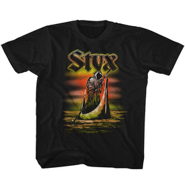 STYX FERRYMAN YOUTH XS 5 6 T-Shirt in Black