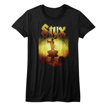STYX CREEPY FERRY LADIES S T-Shirt in Black
