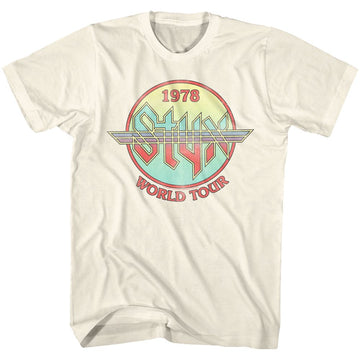 STYX CIRCLE TOUR S T-Shirt in Natural