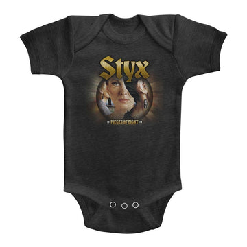 STYX PIECES OF EIGHT INFANT HEATHER 6M T-Shirt in Vintage Smoke