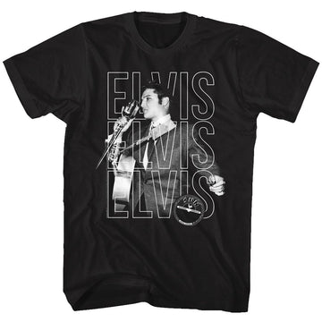 ELVIS - SUN RECORDS ELVIS SUN RECORDS ELVIS REPEAT S T-Shirt in Black