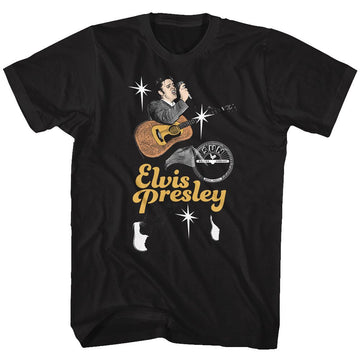ELVIS - SUN RECORDS ELVIS SUN RECORDS ELVIS SPARKLE S T-Shirt in Black