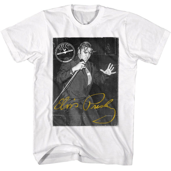 ELVIS - SUN RECORDS ELVIS SUN RECORDS ELVIS GOLD SIGNATURE S T-Shirt in White