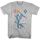 ELVIS - SUN RECORDS ELVIS SUN RECORDS ELVIS SUN RECORDS RETRO T-Shirt in GRAY Heather