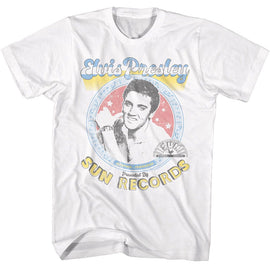 ELVIS - SUN RECORDS ELVIS SUN RECORDS ELVIS PRESENTED BY SUN S T-Shirt in White
