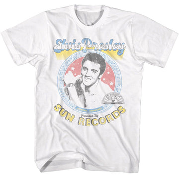 ELVIS - SUN RECORDS ELVIS SUN RECORDS ELVIS PRESENTED BY SUN S T-Shirt in White