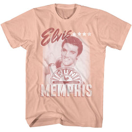 ELVIS - SUN RECORDS ELVIS SUN RECORDS ELVIS SUN RECORDS MEMPHIS S T-Shirt in Peach