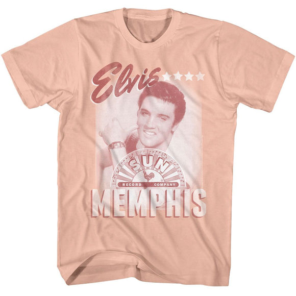 ELVIS - SUN RECORDS ELVIS SUN RECORDS ELVIS SUN RECORDS MEMPHIS S T-Shirt in Peach