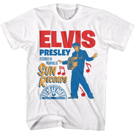 ELVIS - SUN RECORDS SUN RECORDS ELVIS SUN RECORDS ELVIS RECORDED T-Shirt in White