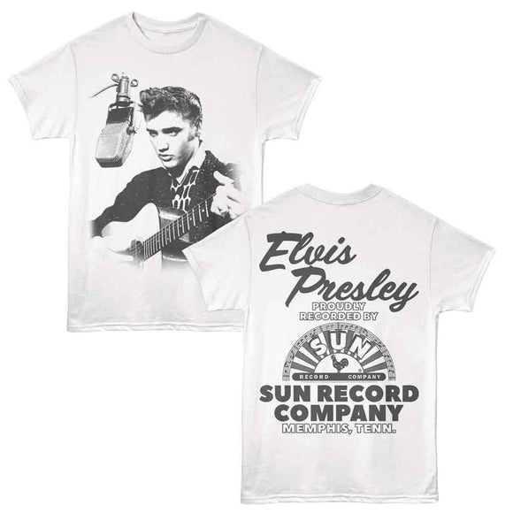 ELVIS - SUN RECORDS ELVIS SUN RECORDS ELVIS SUN RECORDS PROUDLY T-Shirt in White