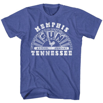 SUN RECORDS MEMPHIS S T-Shirt in Royal Heather