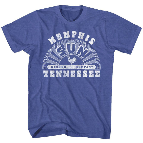 SUN RECORDS MEMPHIS S T-Shirt in Royal Heather